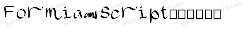 Formia Script字体转换